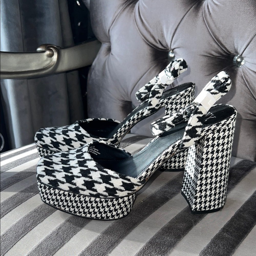 New York & Company Houndstooth Platform Block Heels πβ¨ - Picture 1 of 1